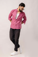 Bohemian Purple Block Print Long Sleeve Shirt - Me&My