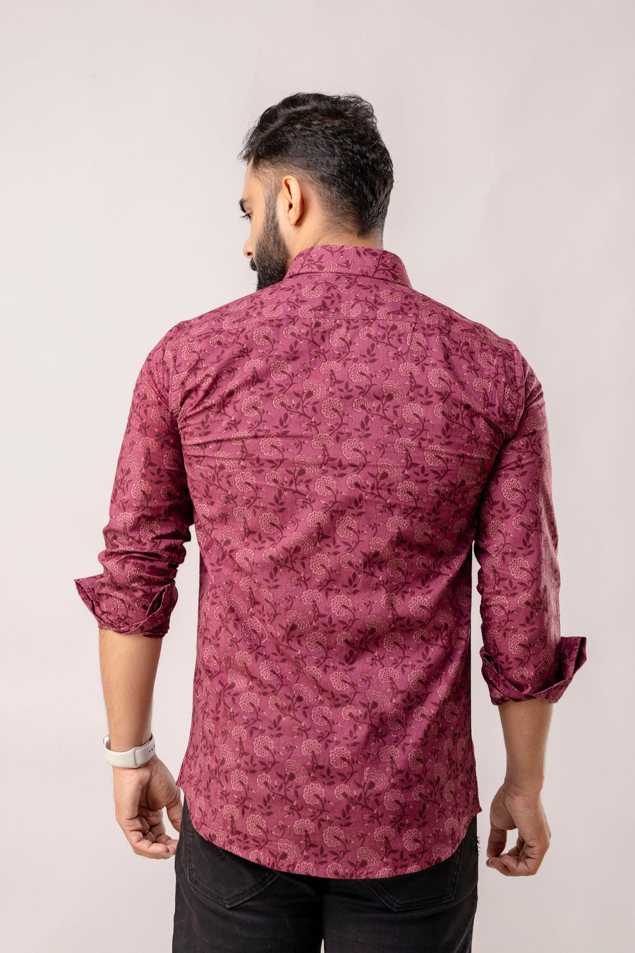Enchanting Purple Floral Long Sleeve Shirt — image 4