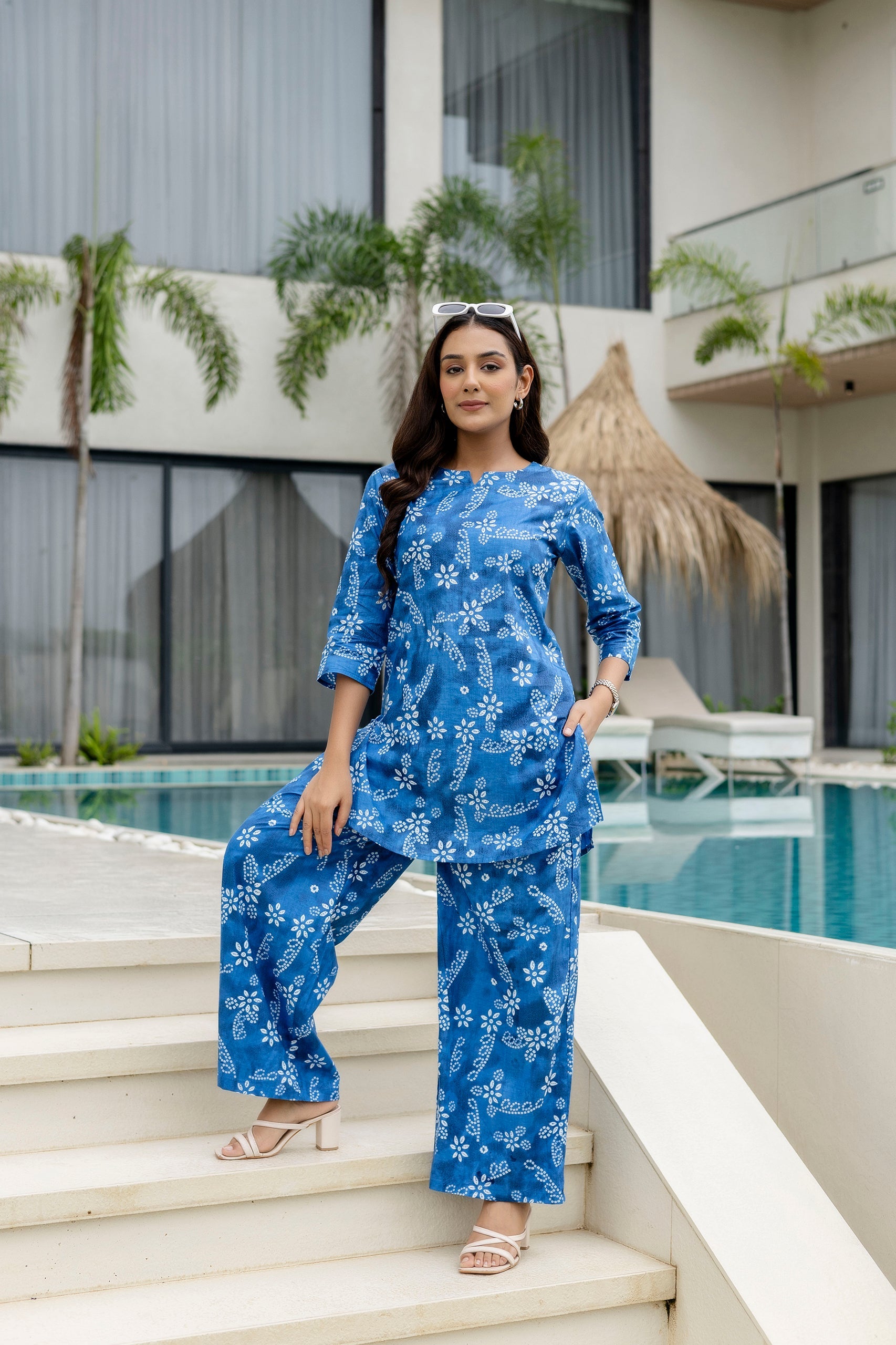 Coastal Breeze Blue Cotton Co-ord Set Me & My 