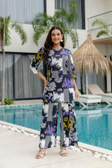 Inky Bloom Black Cotton Co-ord Set - Me&My