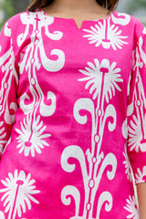 Bubblegum Breeze Pink Cotton Co-ord Set Me & My