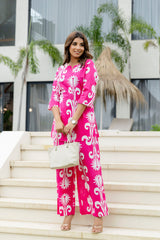 Bubblegum Breeze Pink Cotton Co-ord Set - Me&My