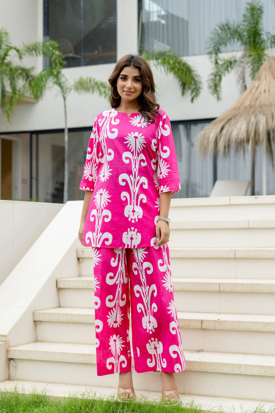 Bubblegum Breeze Pink Cotton Co-ord Set — image 6