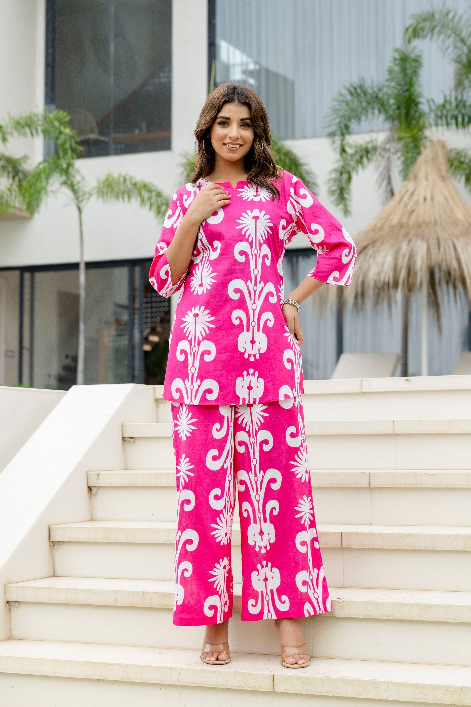 Bubblegum Breeze Pink Cotton Co-ord Set Me & My