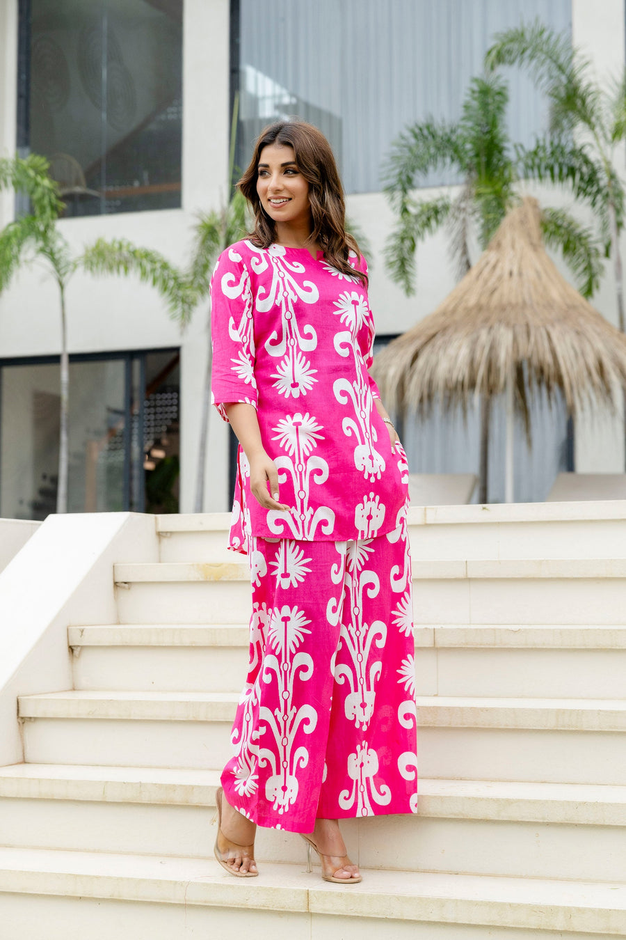 Bubblegum Breeze Pink Cotton Co-ord Set — image 9