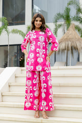 Bubblegum Breeze Pink Cotton Co-ord Set - Me&My