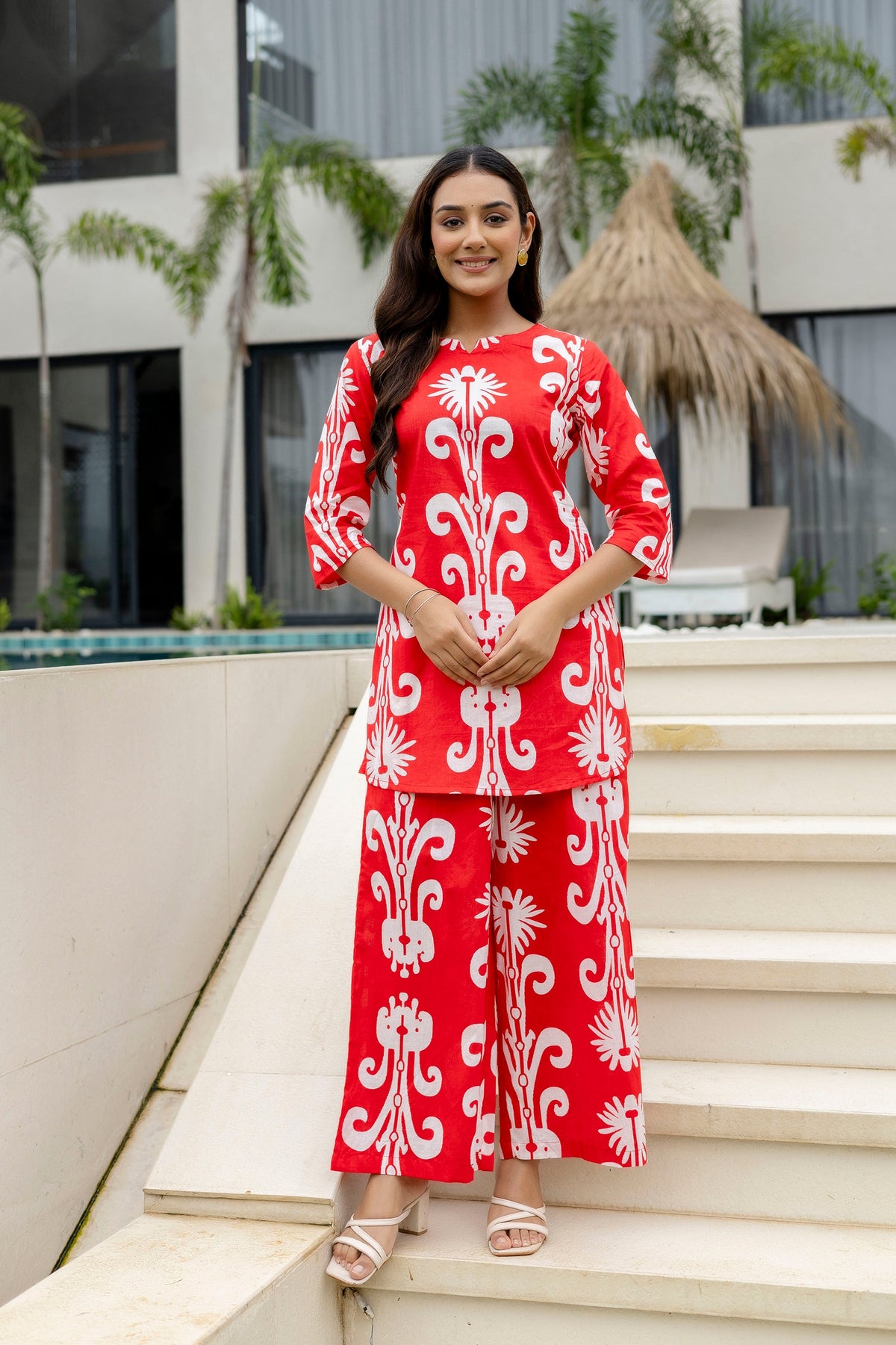Rose Ember Red Cotton Co-ord Set Me & My