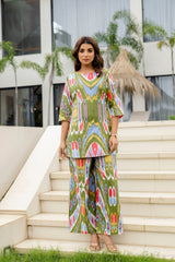 Forest Flow Green Cotton Co-ord Set Me & My