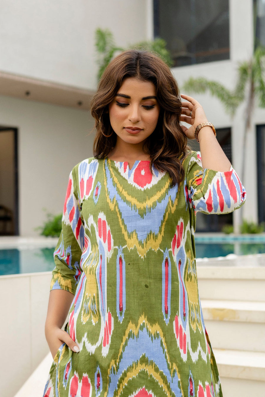 Forest Flow Green Cotton Co-ord Set — image 3
