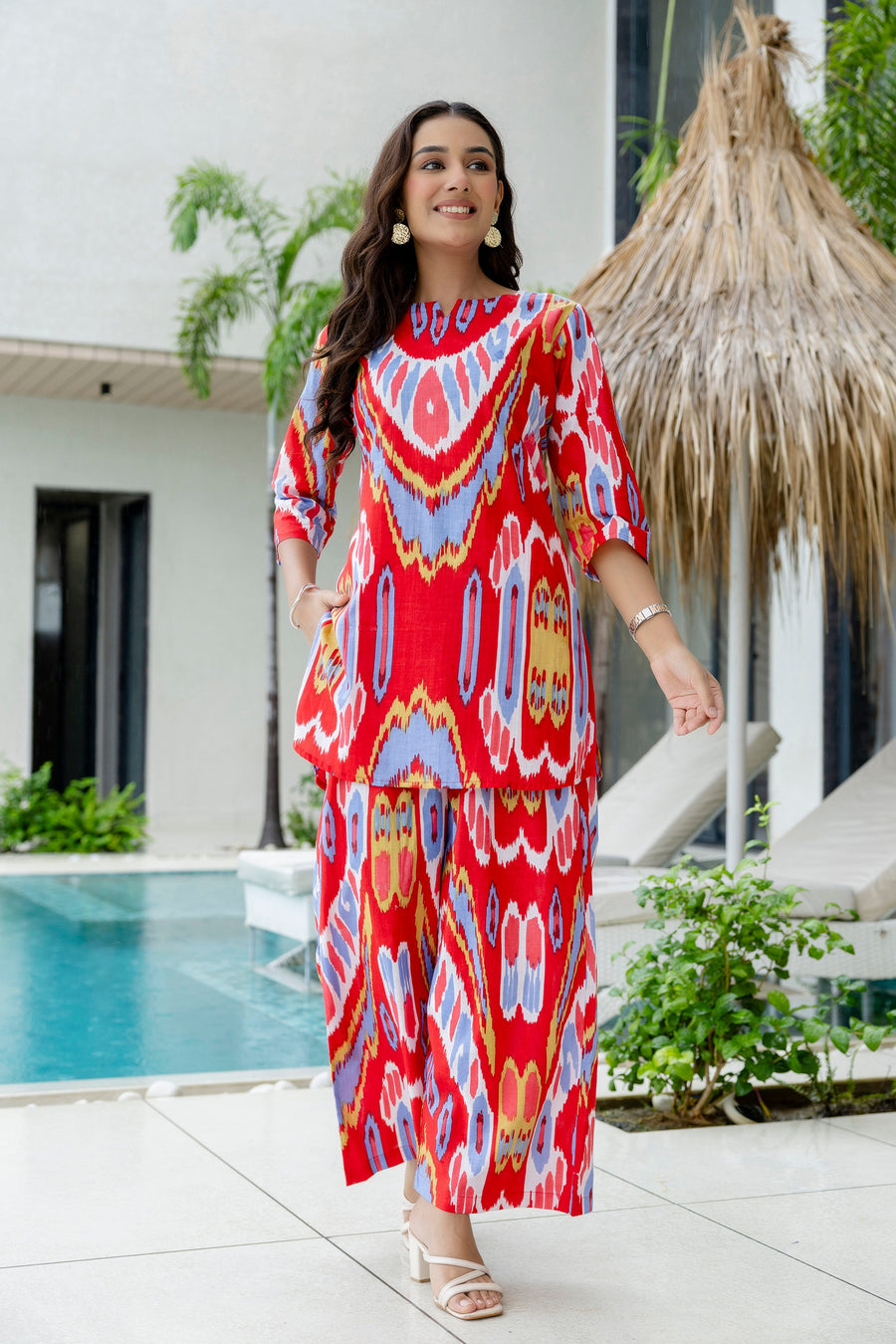 Summer Red Cotton Co-ord Set — image 4