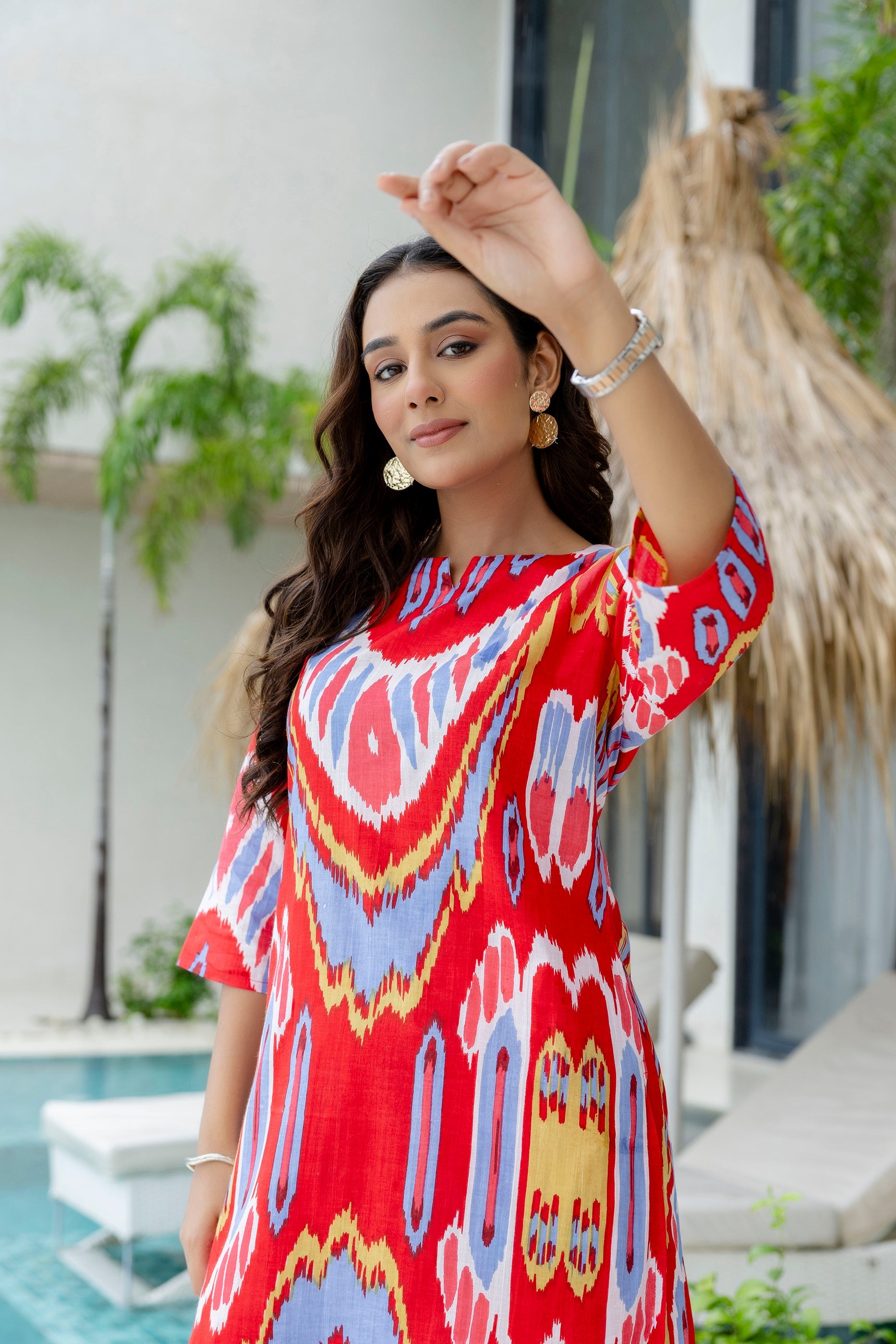 Summer Red Cotton Co-ord Set Me & My