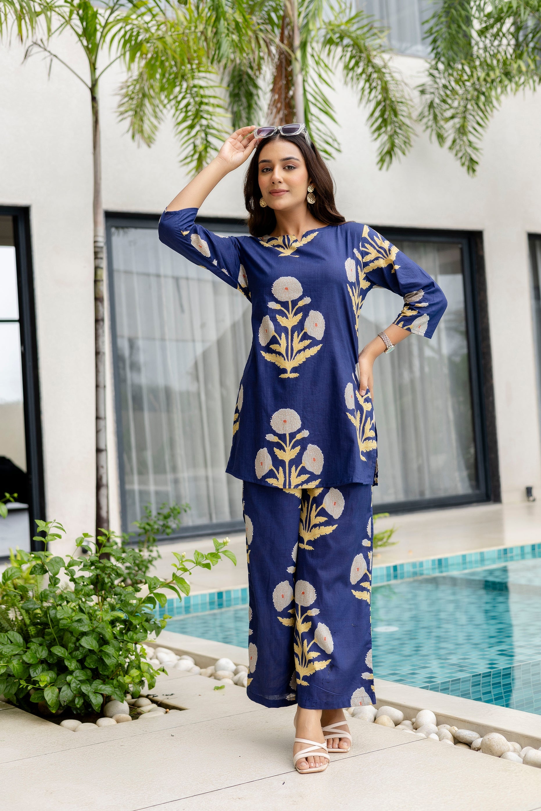 Blue Dusk Cotton Co-ord Set Me & My