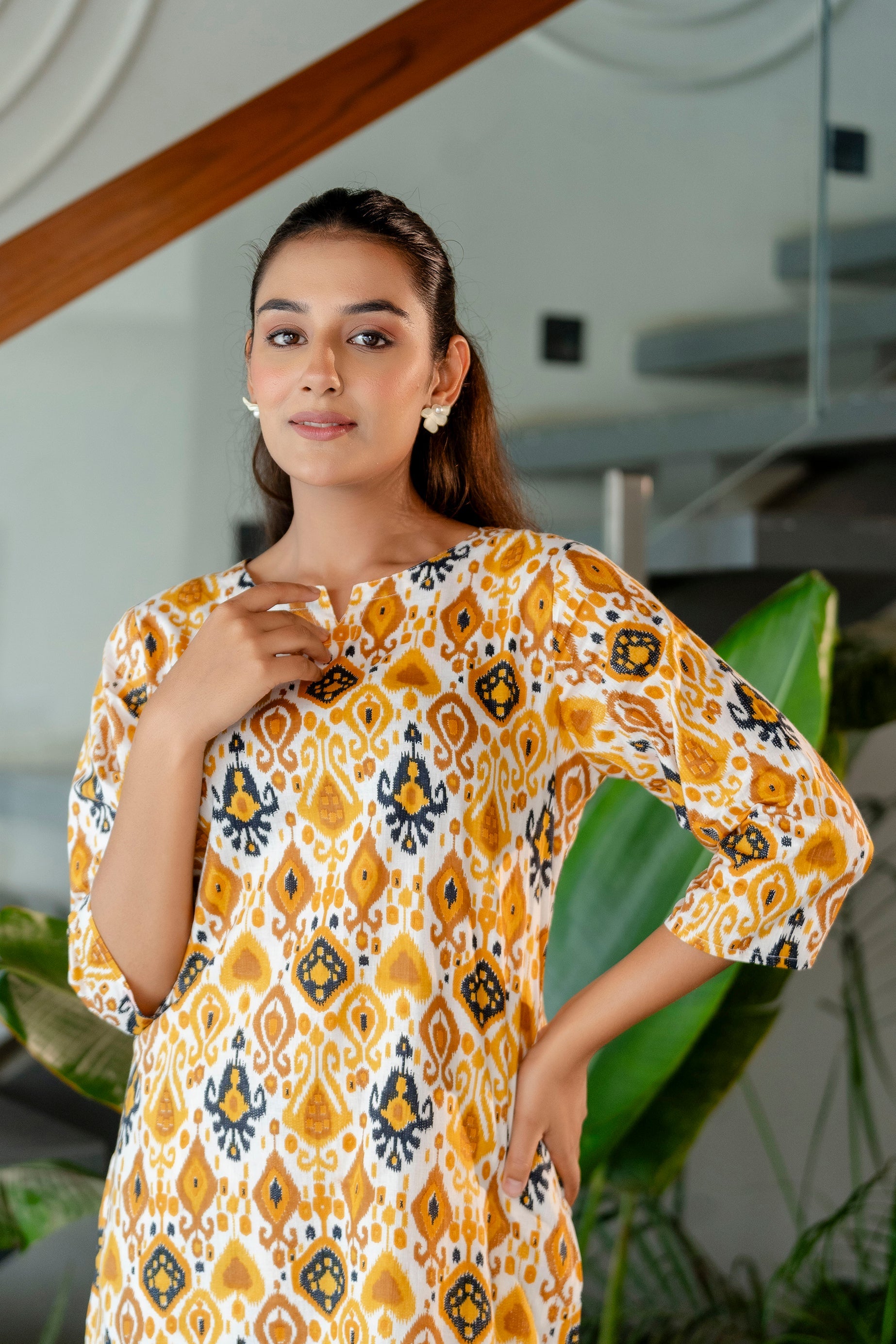 Frosted Linen White Cotton Co-ord Set Me & My