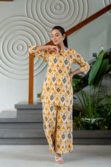 Frosted Linen White Cotton Co-ord Set Me & My