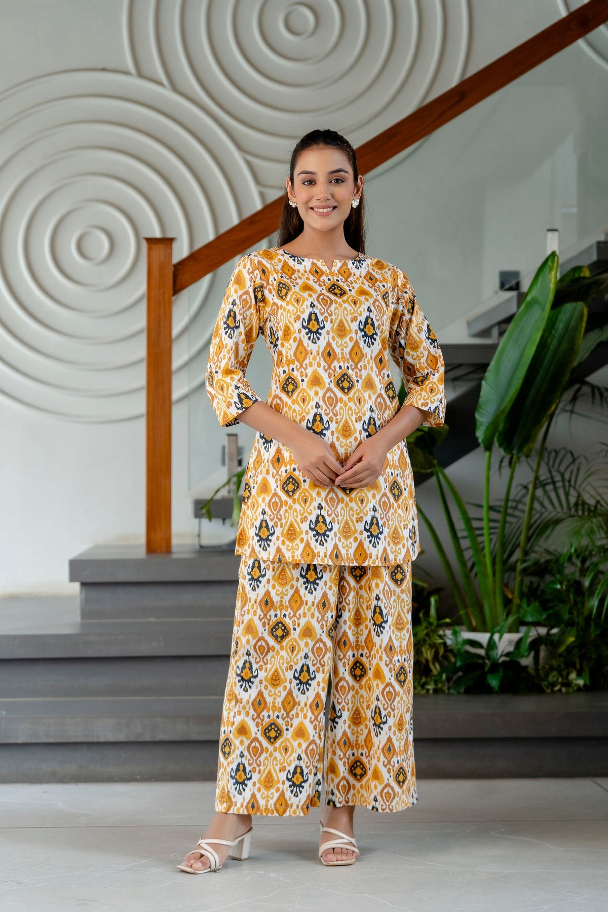 Frosted Linen White Cotton Co-ord Set Me & My