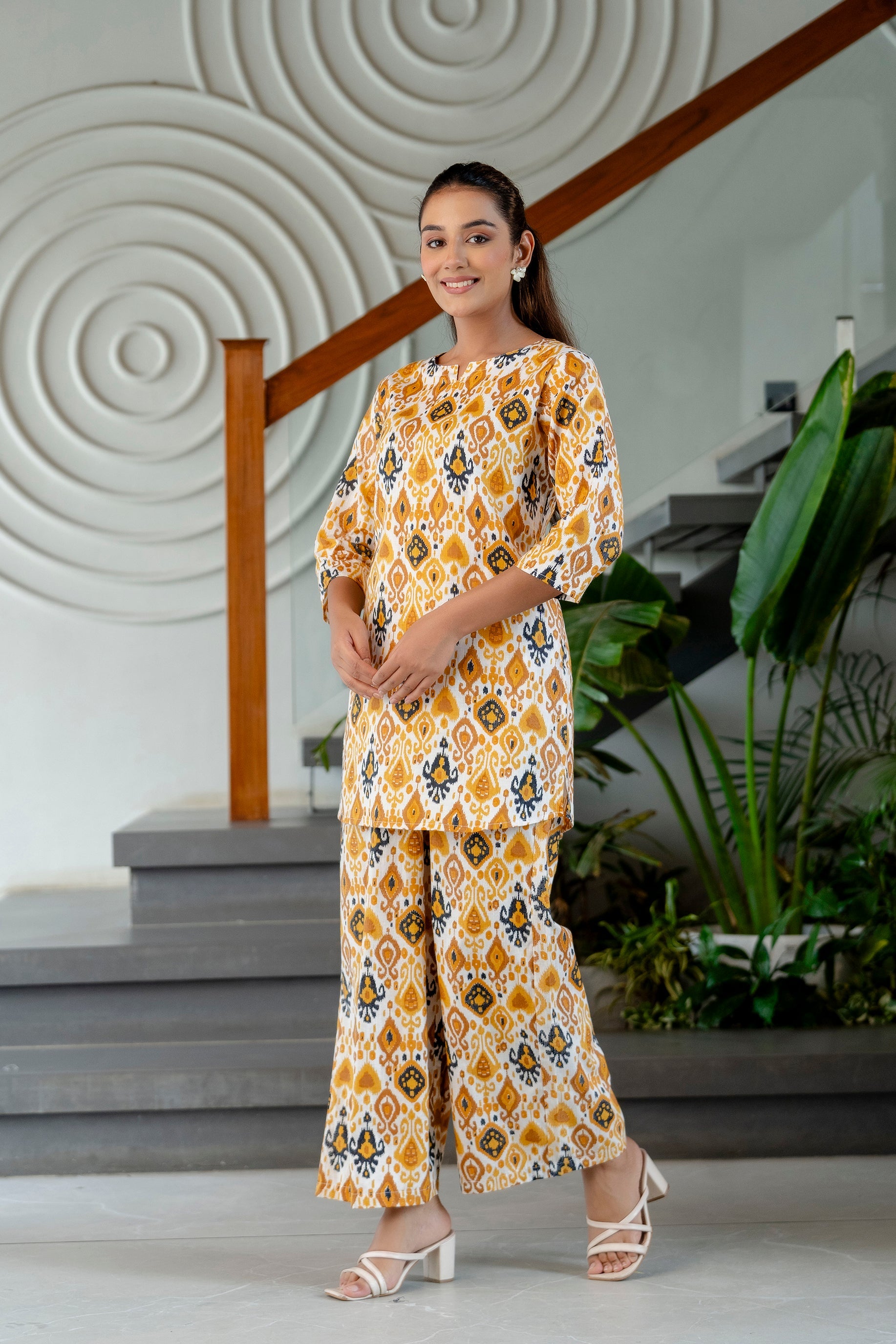 Frosted Linen White Cotton Co-ord Set Me & My