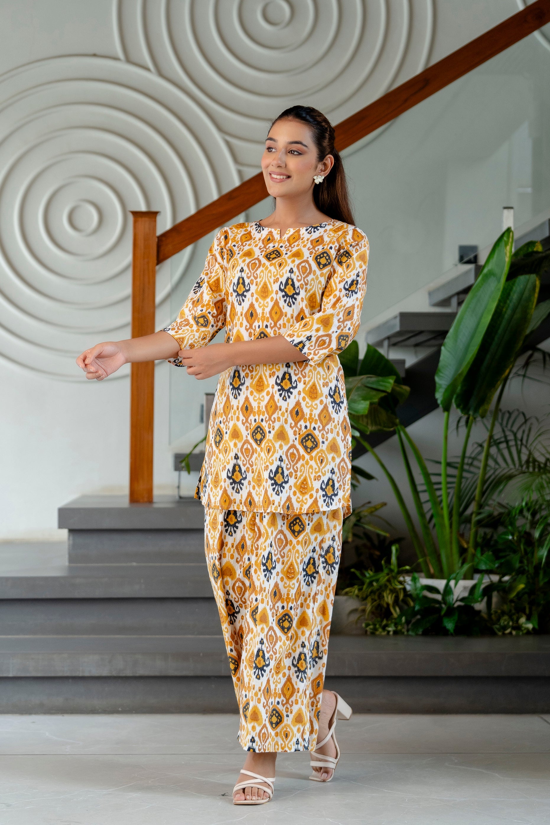Frosted Linen White Cotton Co-ord Set Me & My