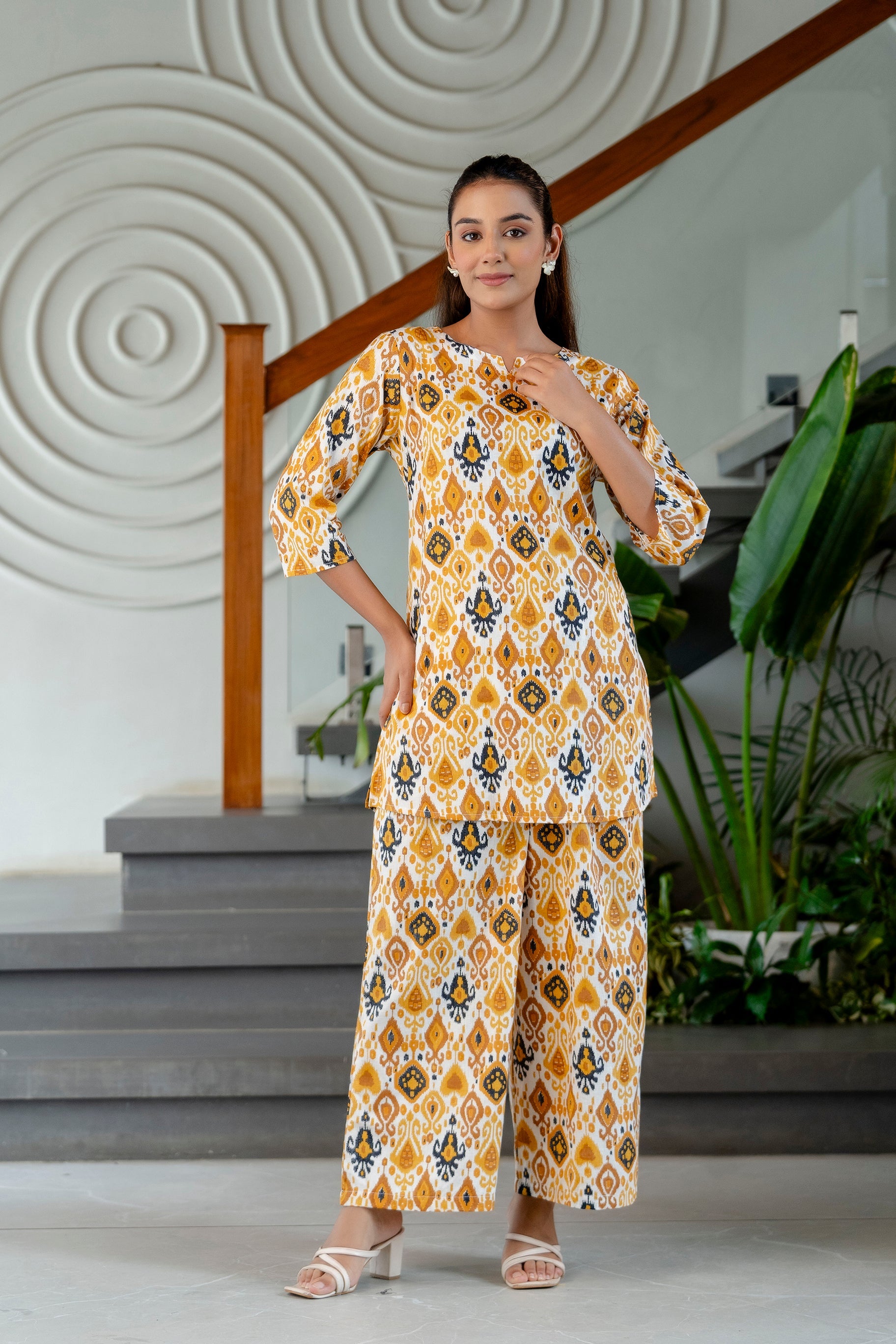 Frosted Linen White Cotton Co-ord Set Me & My