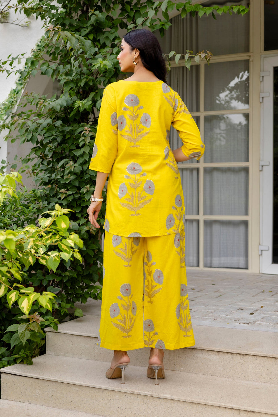 Amber Blossom Yellow Floral Cotton Co-ord Set — image 7