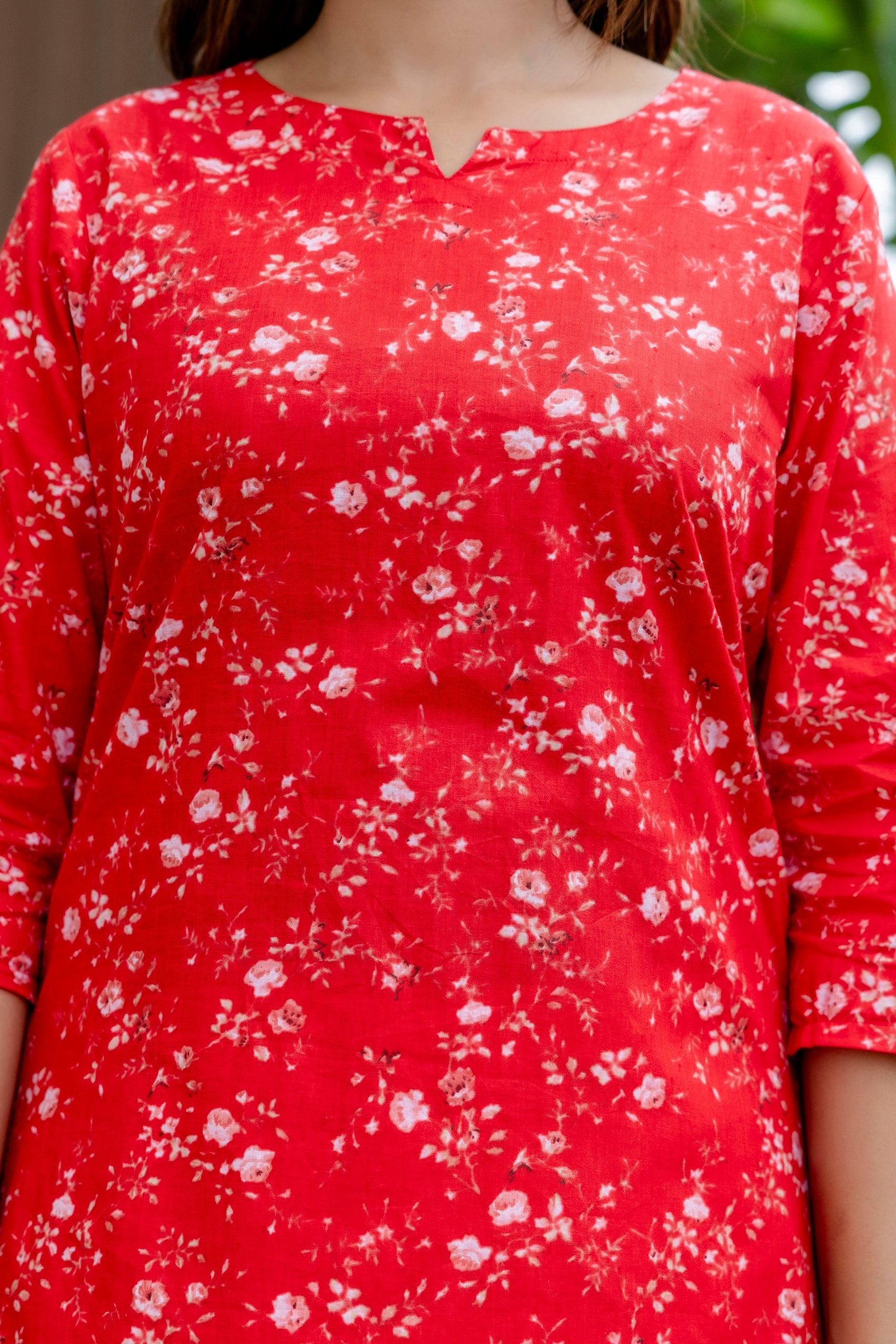 Crimson Street Red Cotton Co-ord Set Me & My