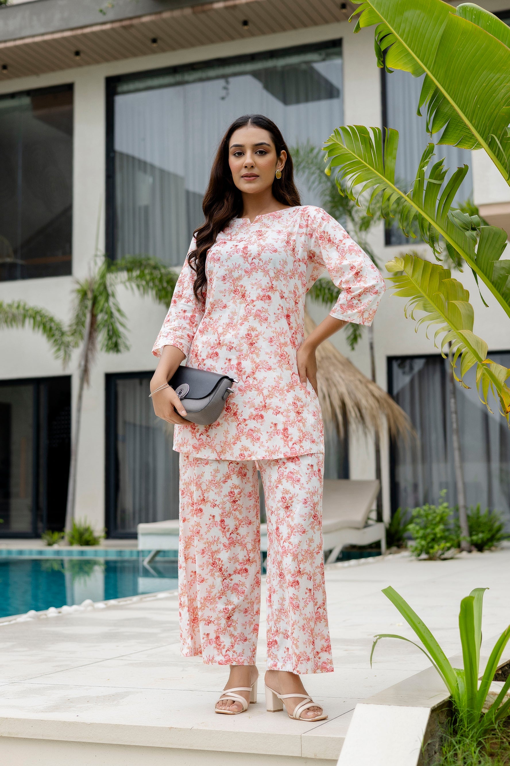 Porcelain White Cotton Co-ord Set Me & My