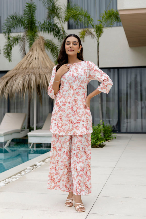Porcelain White Cotton Co-ord Set