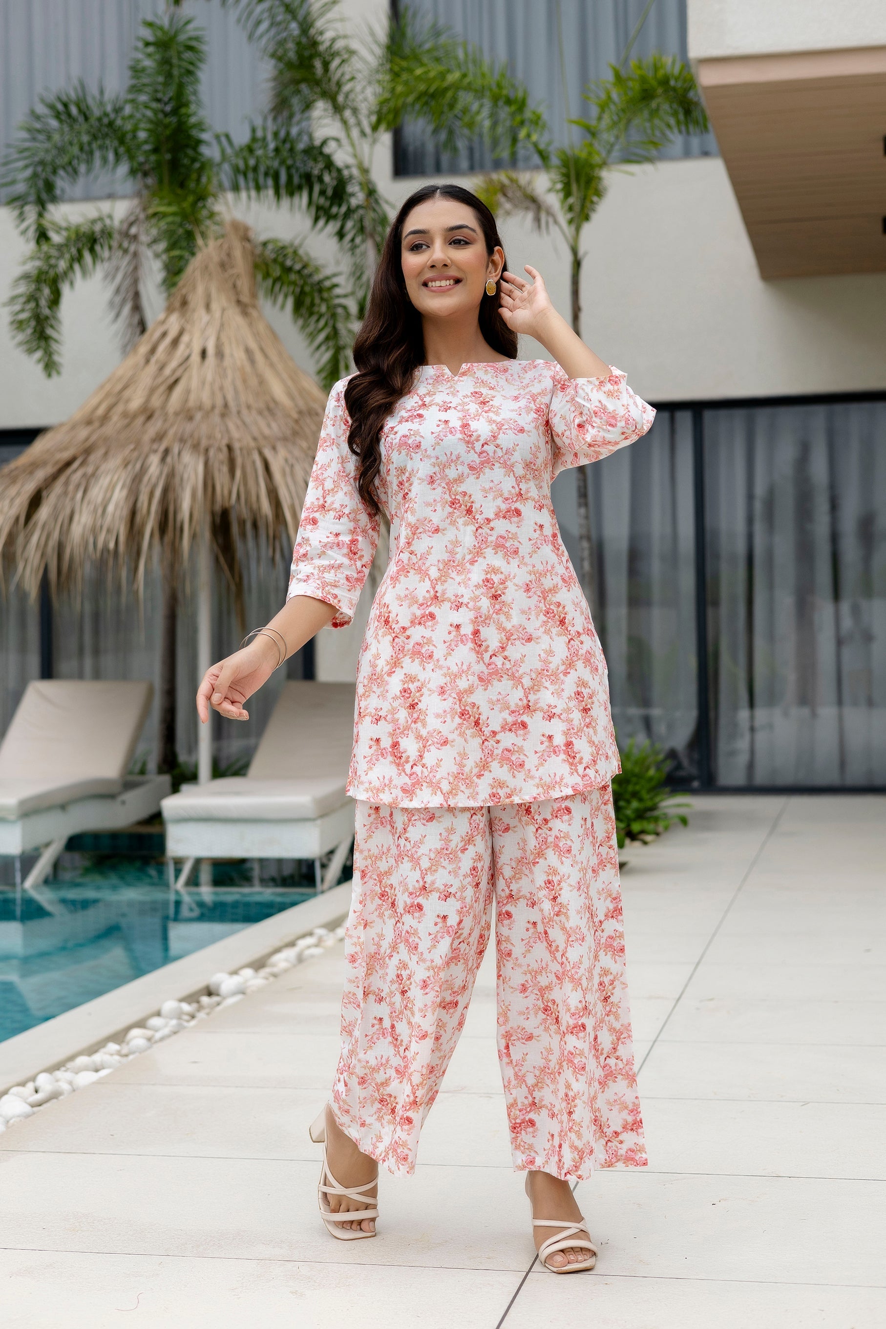 Porcelain White Cotton Co-ord Set Me & My