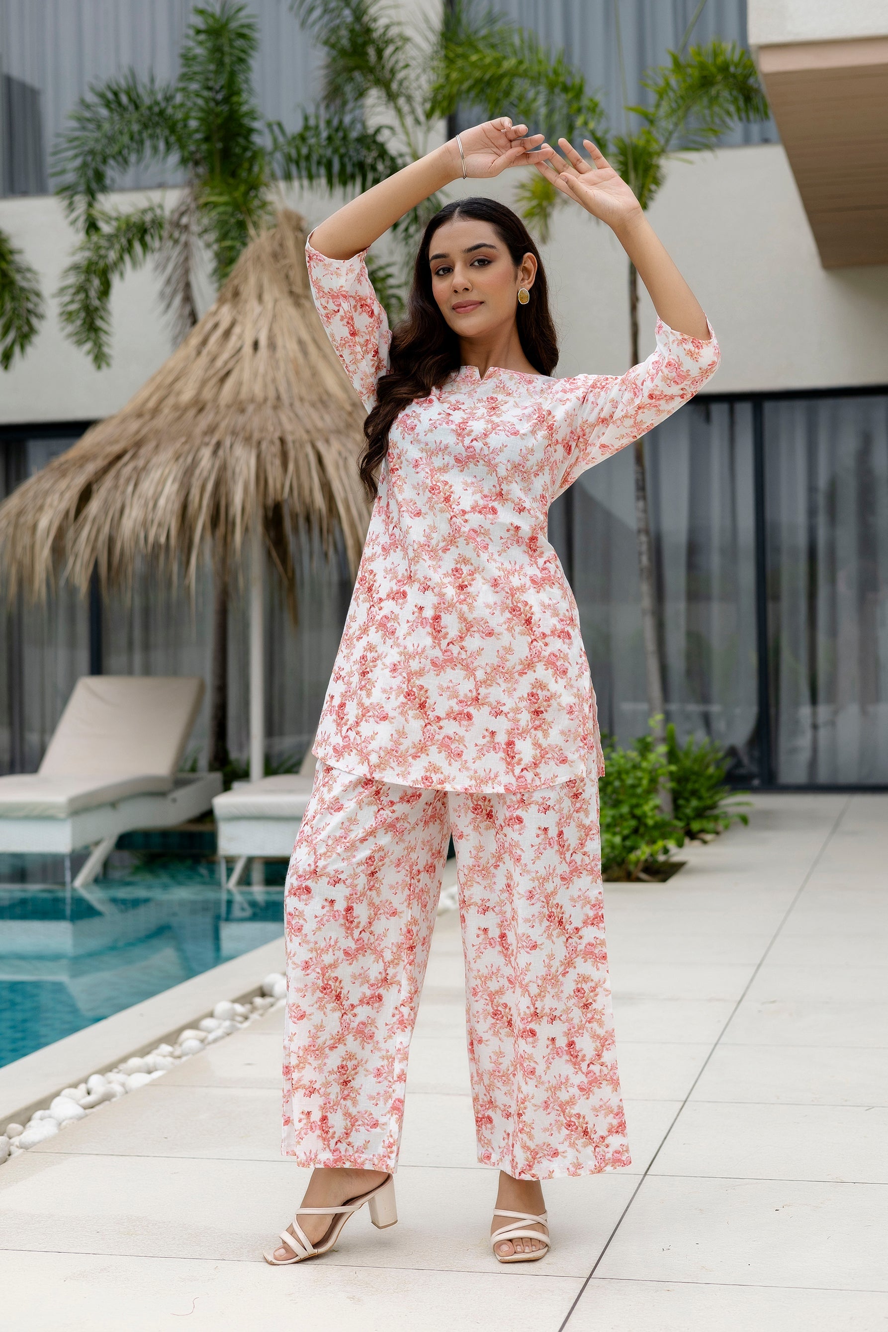 Porcelain White Cotton Co-ord Set Me & My
