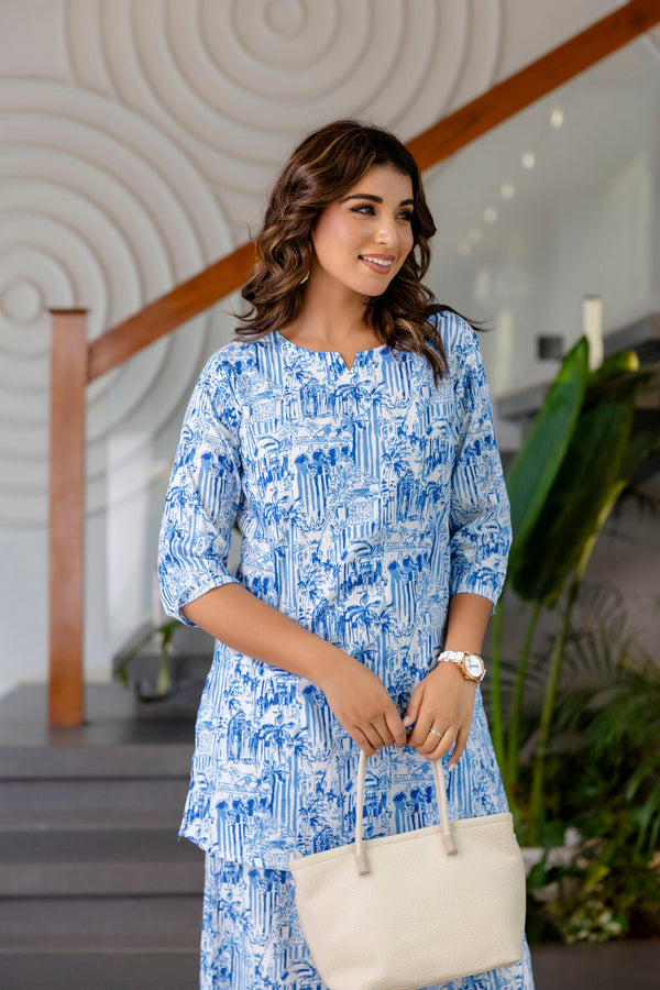 Featherlight White Cotton Co-ord Set