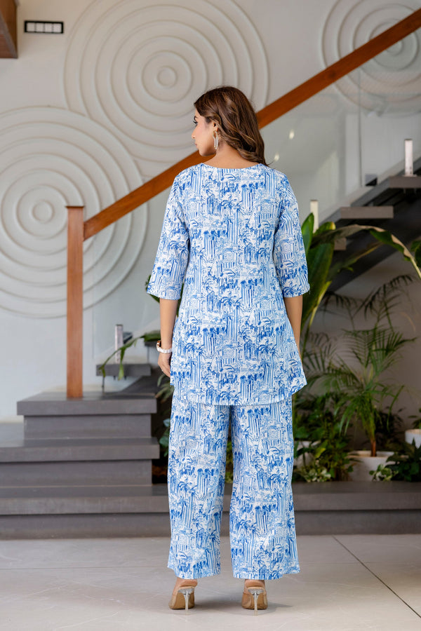 Featherlight White Cotton Co-ord Set