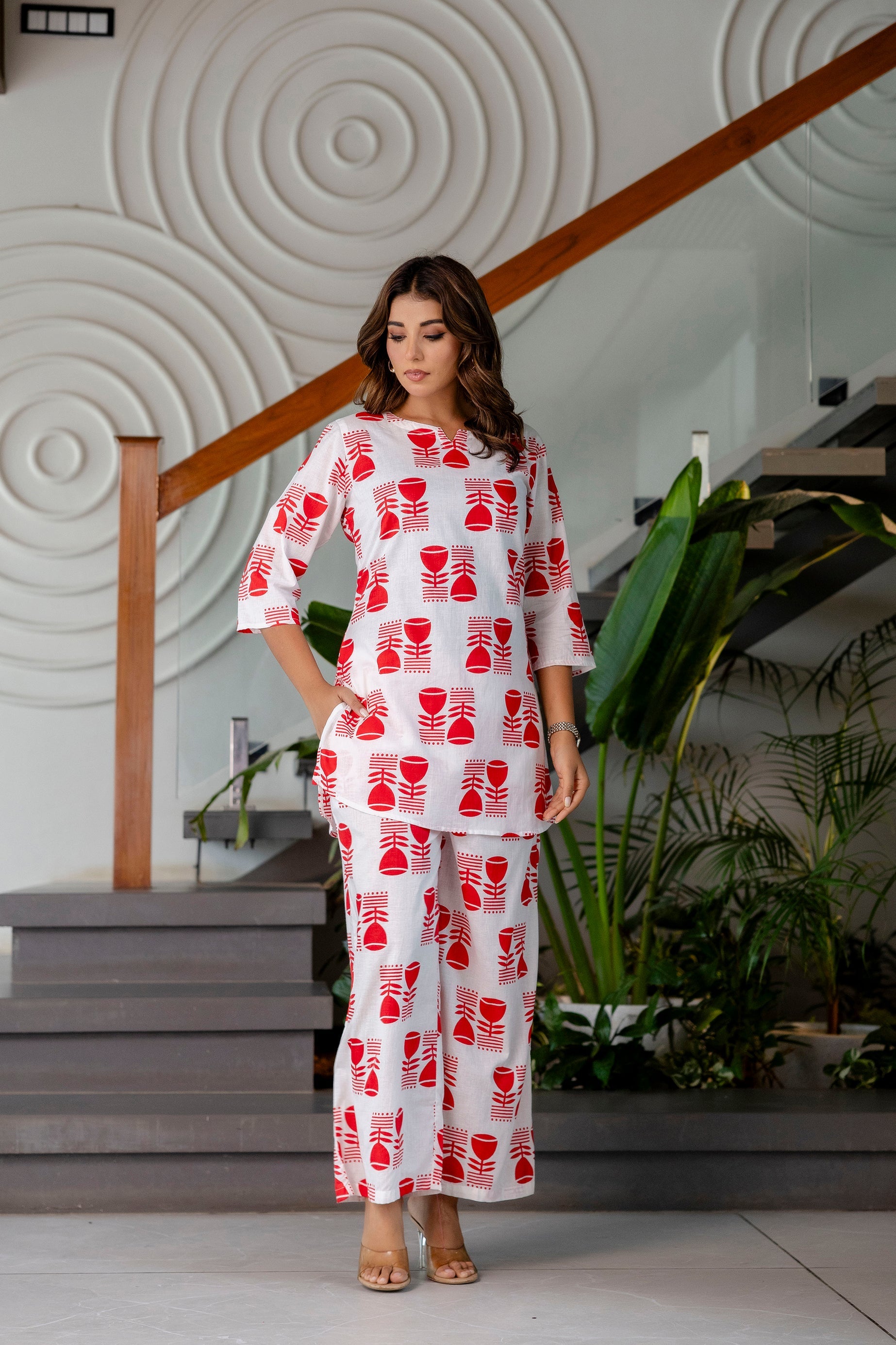 Sacred White Cotton Co-ord Set Me & my
