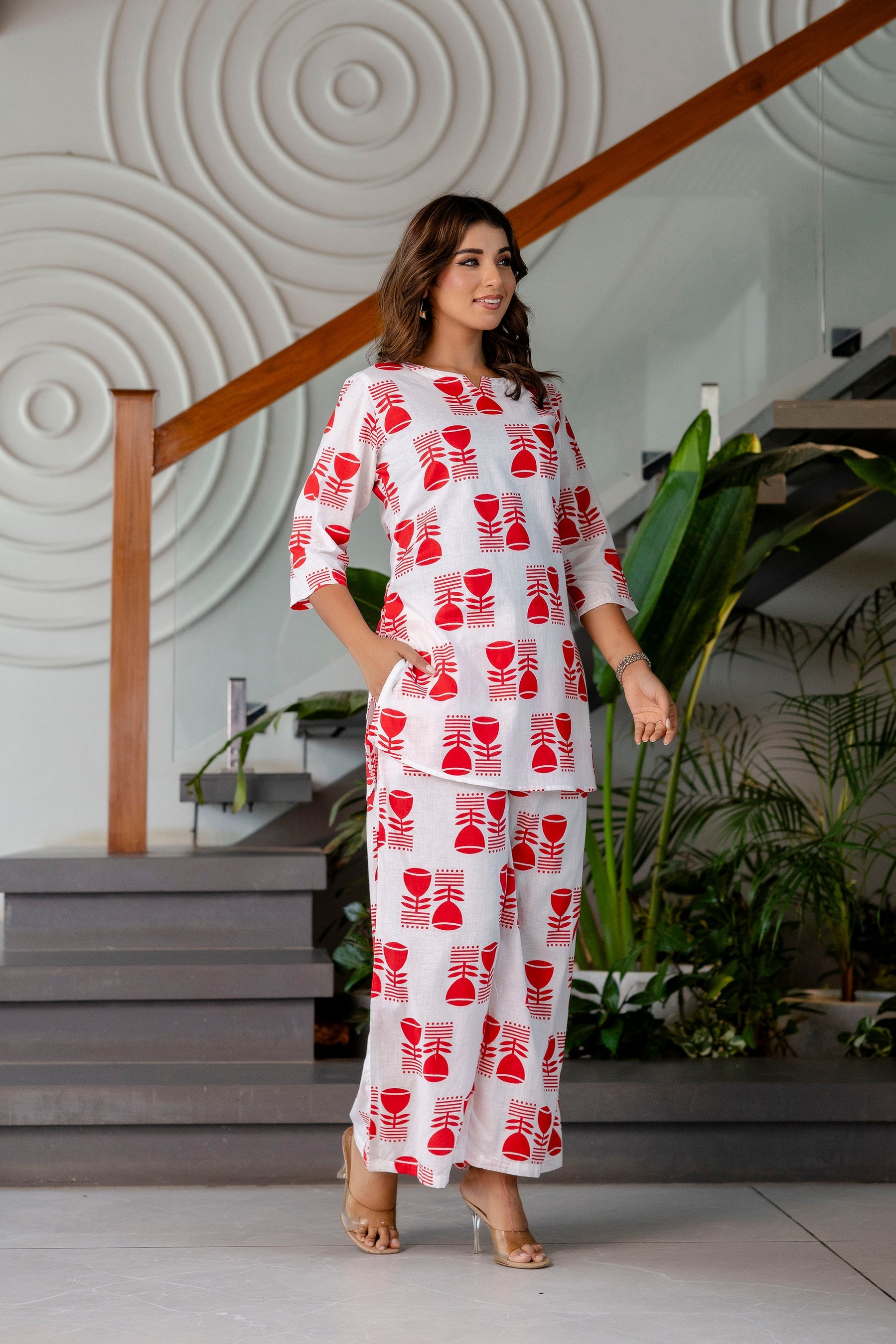 Sacred White Cotton Co-ord Set Me & my