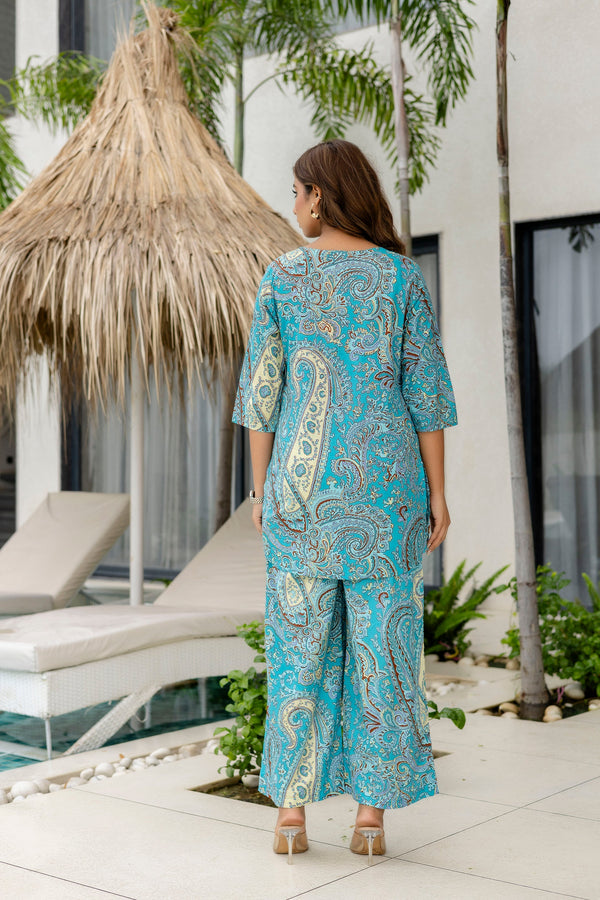 Blue Meadow Cotton Co-ord Set