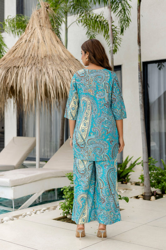 Blue Meadow Cotton Co-ord Set - Me&My