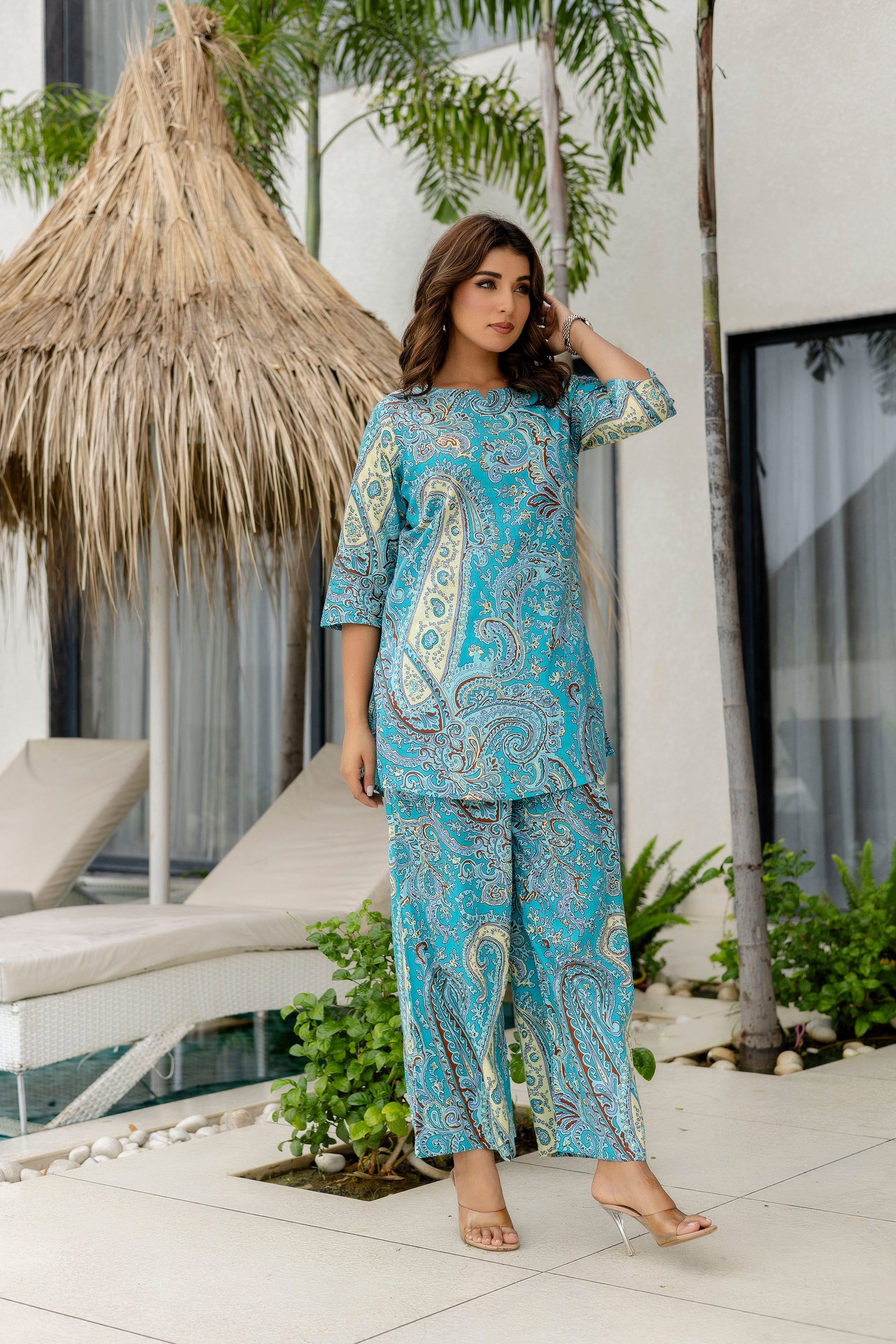 Blue Meadow Cotton Co-ord Set Me & My 