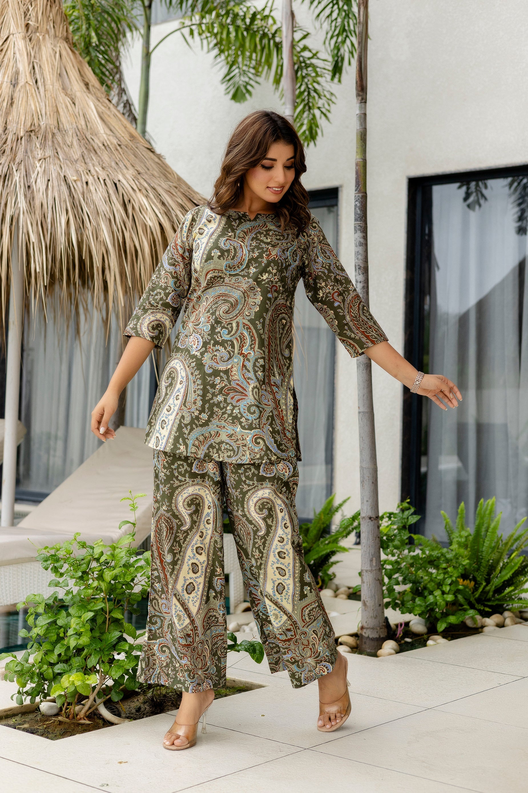 Sage Luxe Green Cotton Co-ord Set Me & My