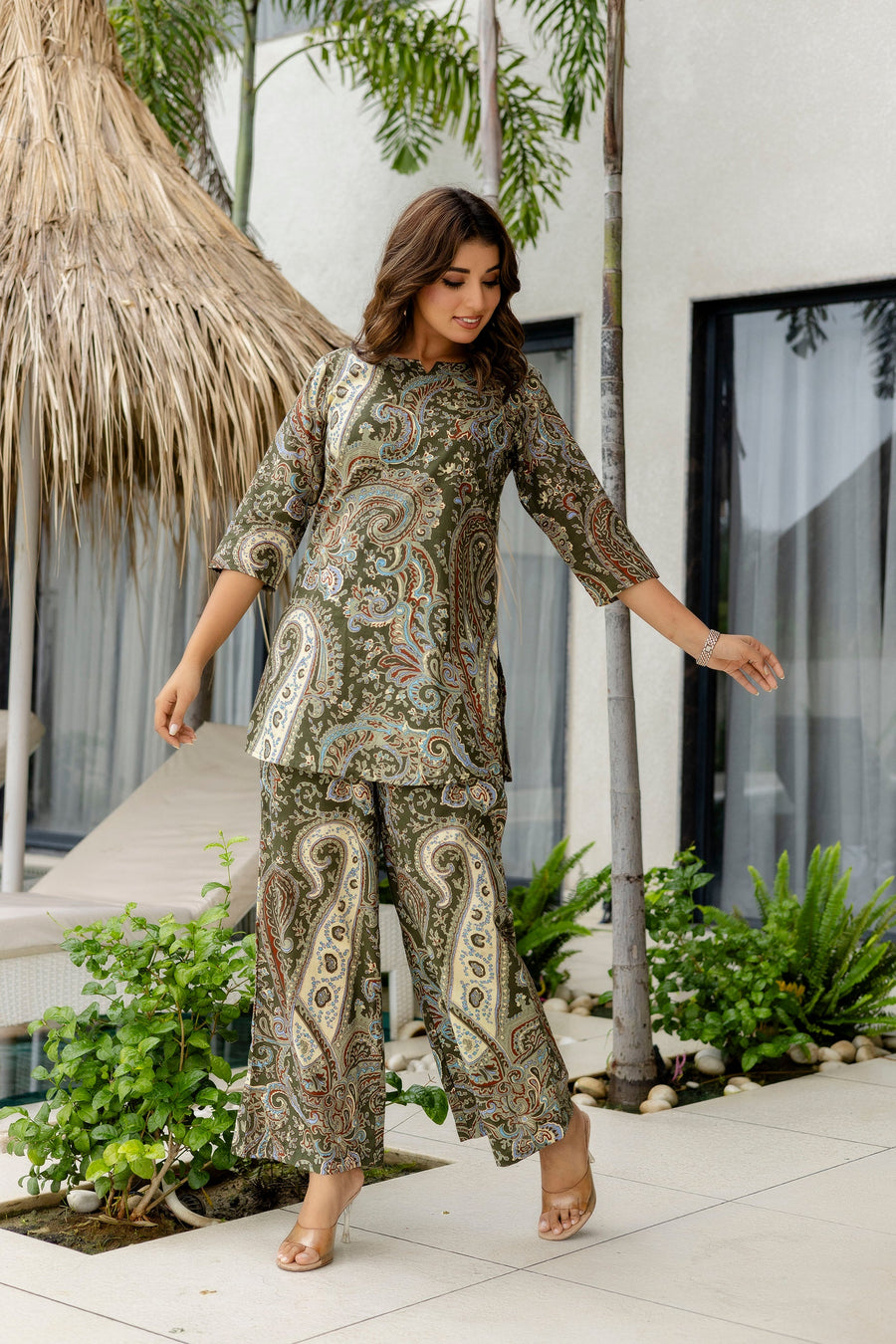 Sage Luxe Green Cotton Co-ord Set — image 5