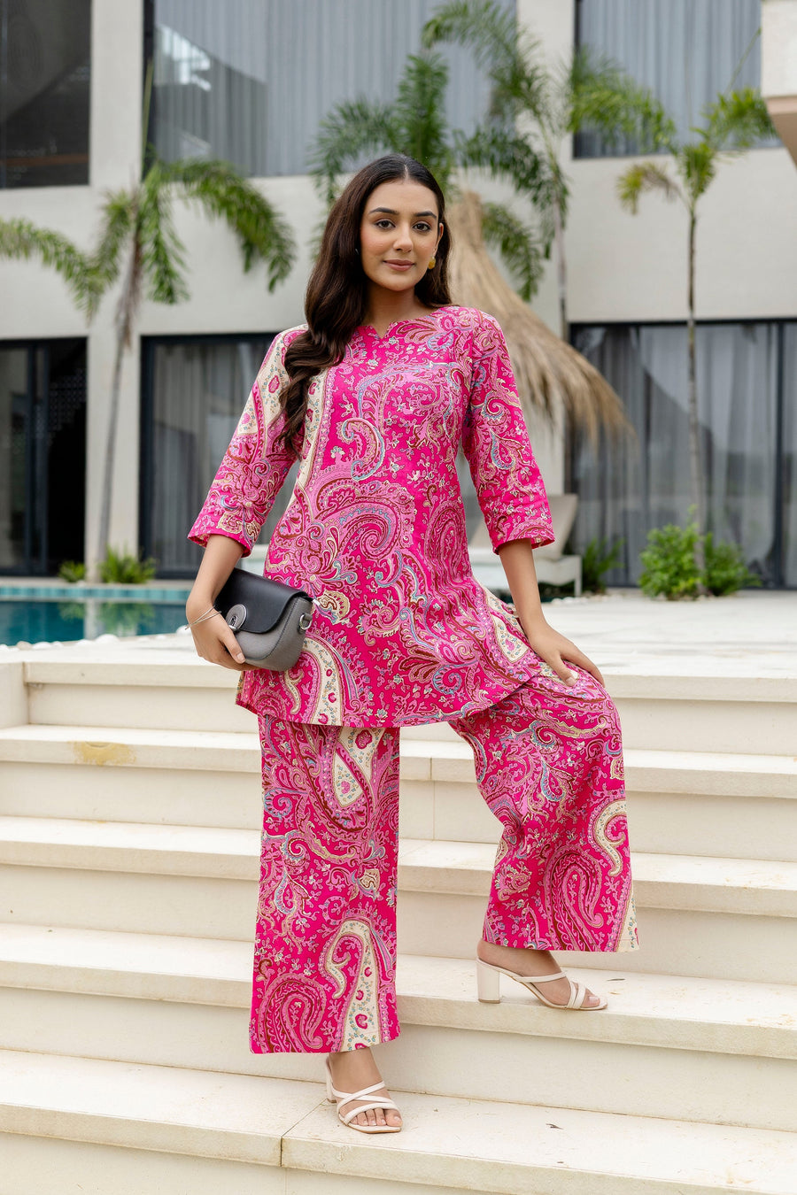 Rose Clay Pink Cotton Co-ord Set — image 4