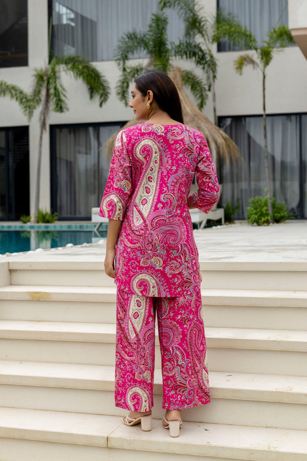 Rose Clay Pink Cotton Co-ord Set