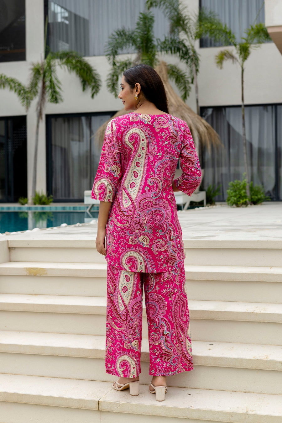 Rose Clay Pink Cotton Co-ord Set — image 2