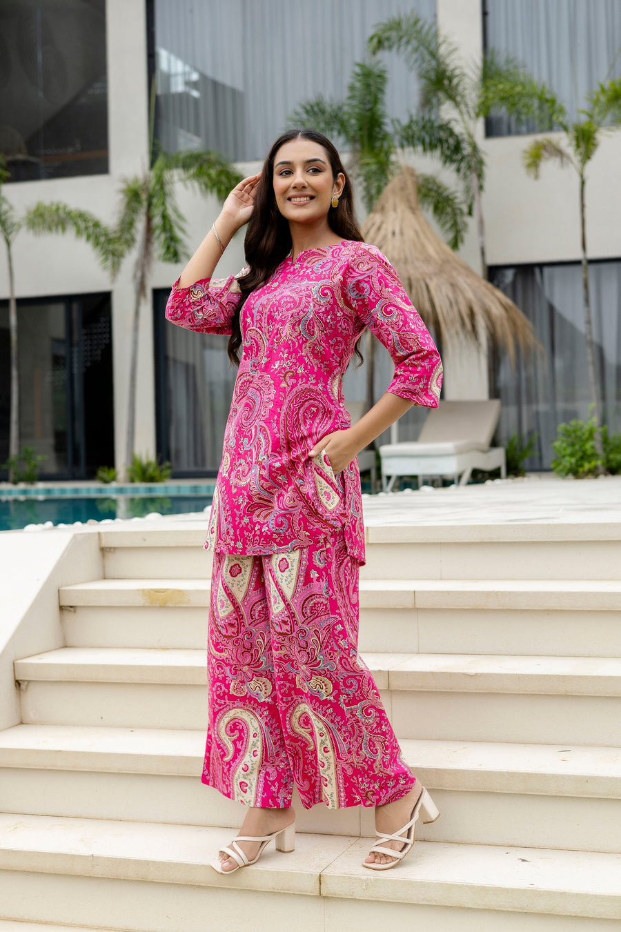 Rose Clay Pink Cotton Co-ord Set — image 8