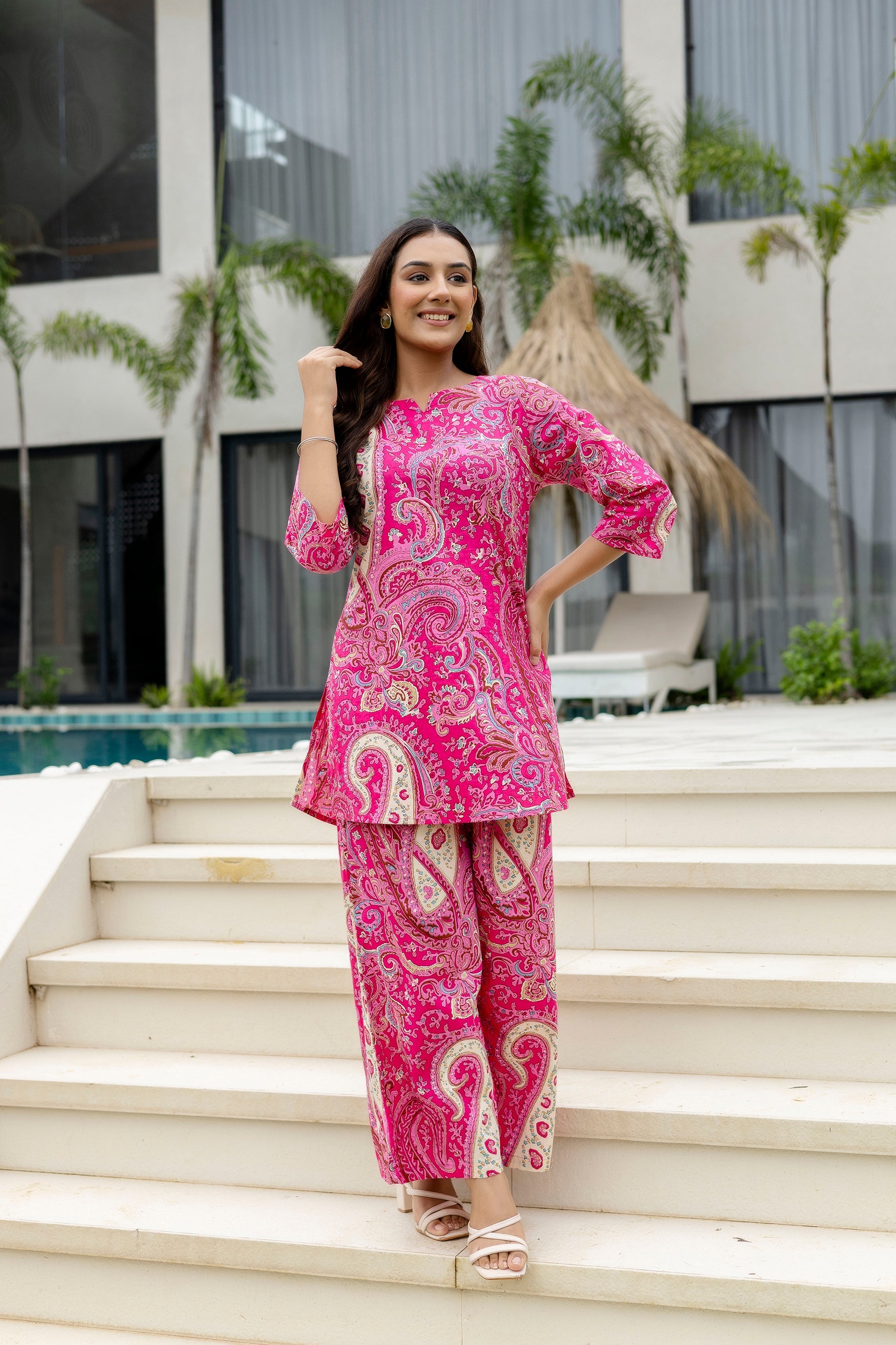 Rose Clay Pink Cotton Co-ord Set Me & My
