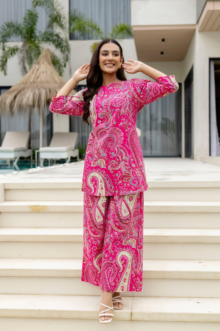 Rose Clay Pink Cotton Co-ord Set — image 5