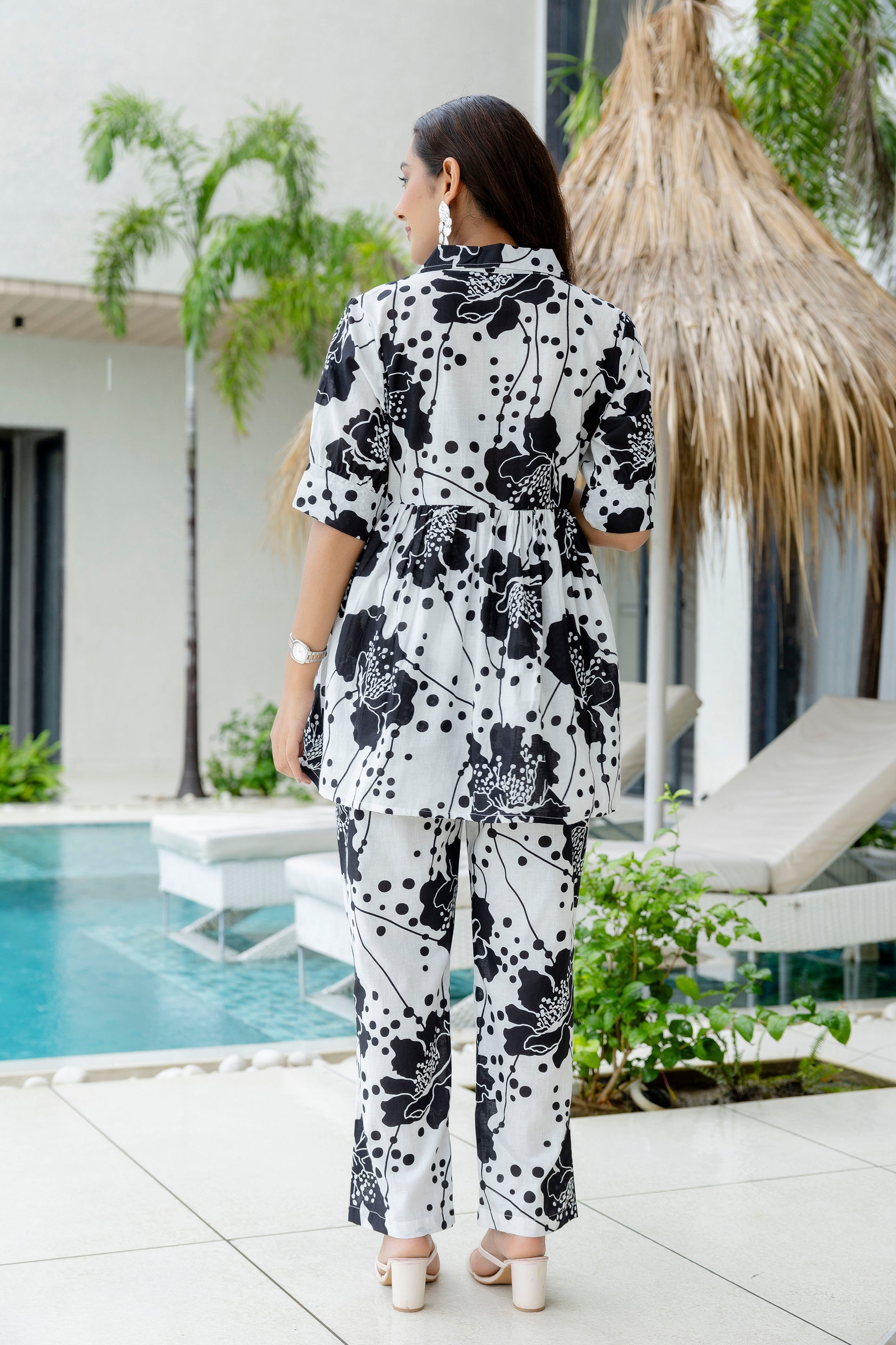 Ivory Ease White Cotton Co-ord Set - Me&My