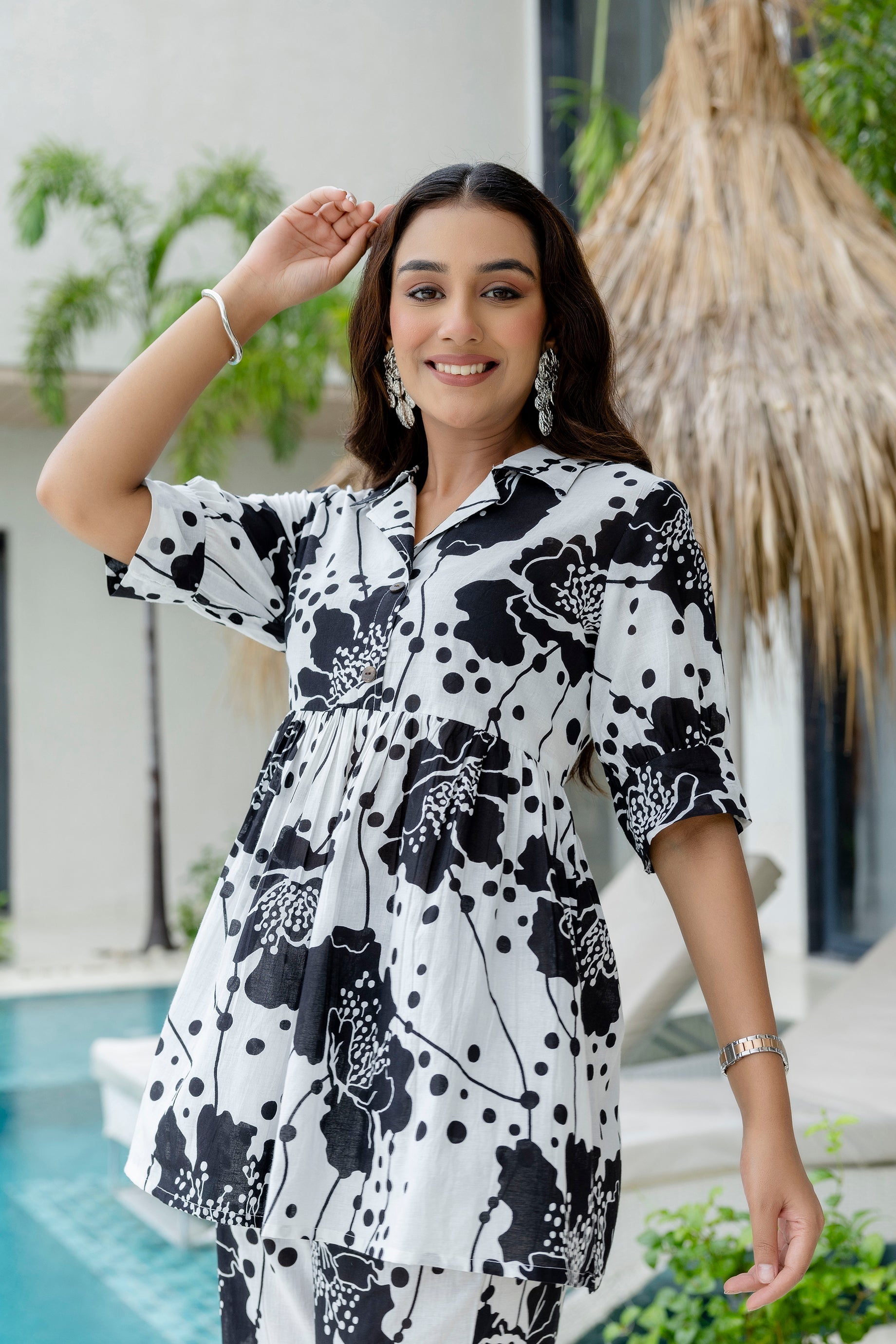 Ivory Ease White Cotton Co-ord Set - Me&My