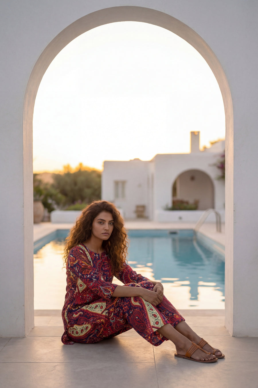 Paisley Whispers Blue Cotton Co-ord Set — image 9