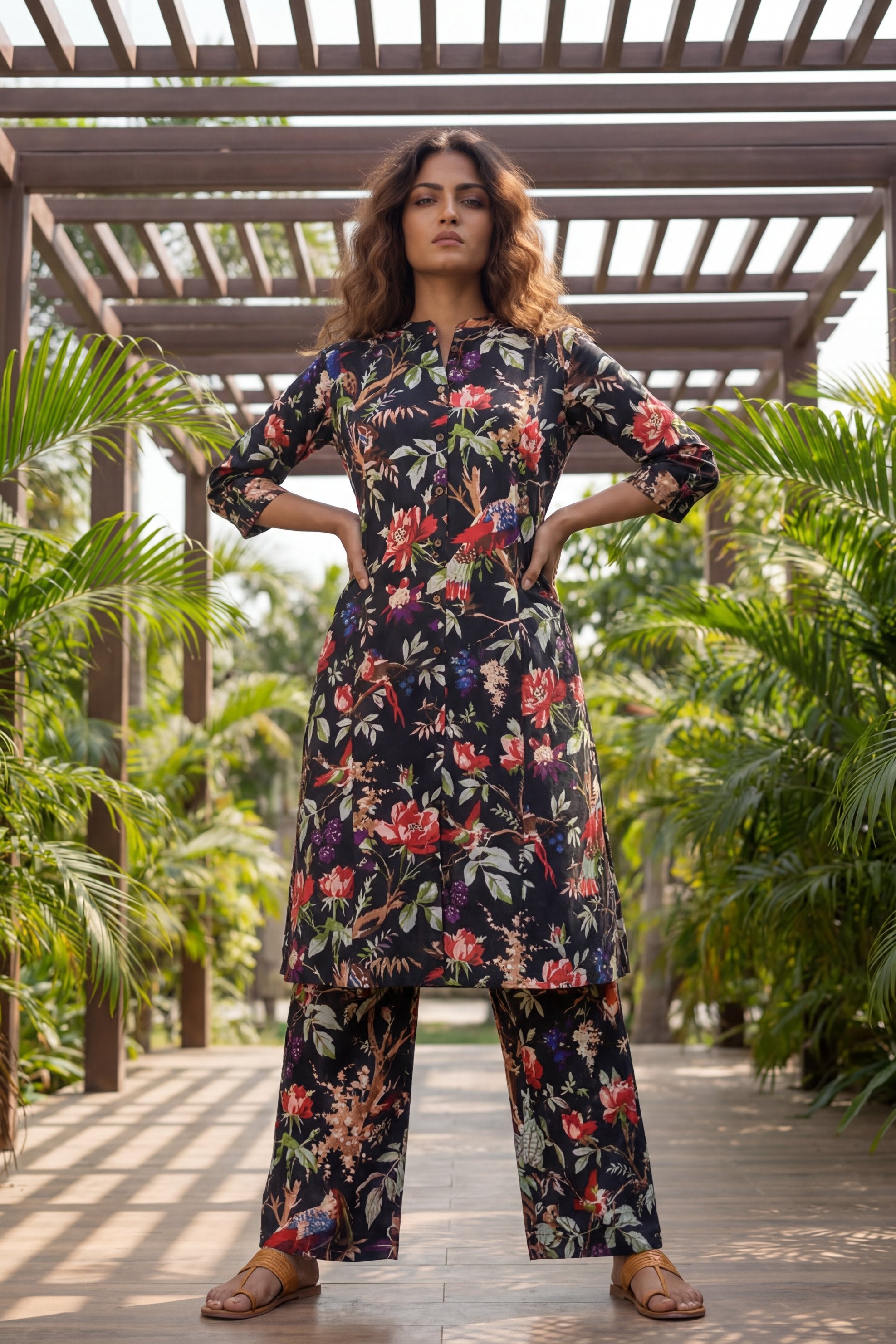 Raven Garden Romantic Floral Cotton Co-ord Set | Me&My