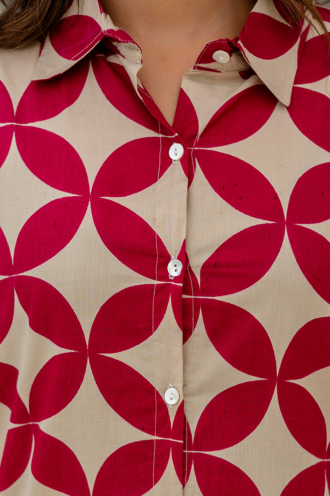 Crimson Bloom Maroon Cotton Co-ord Set Me & My