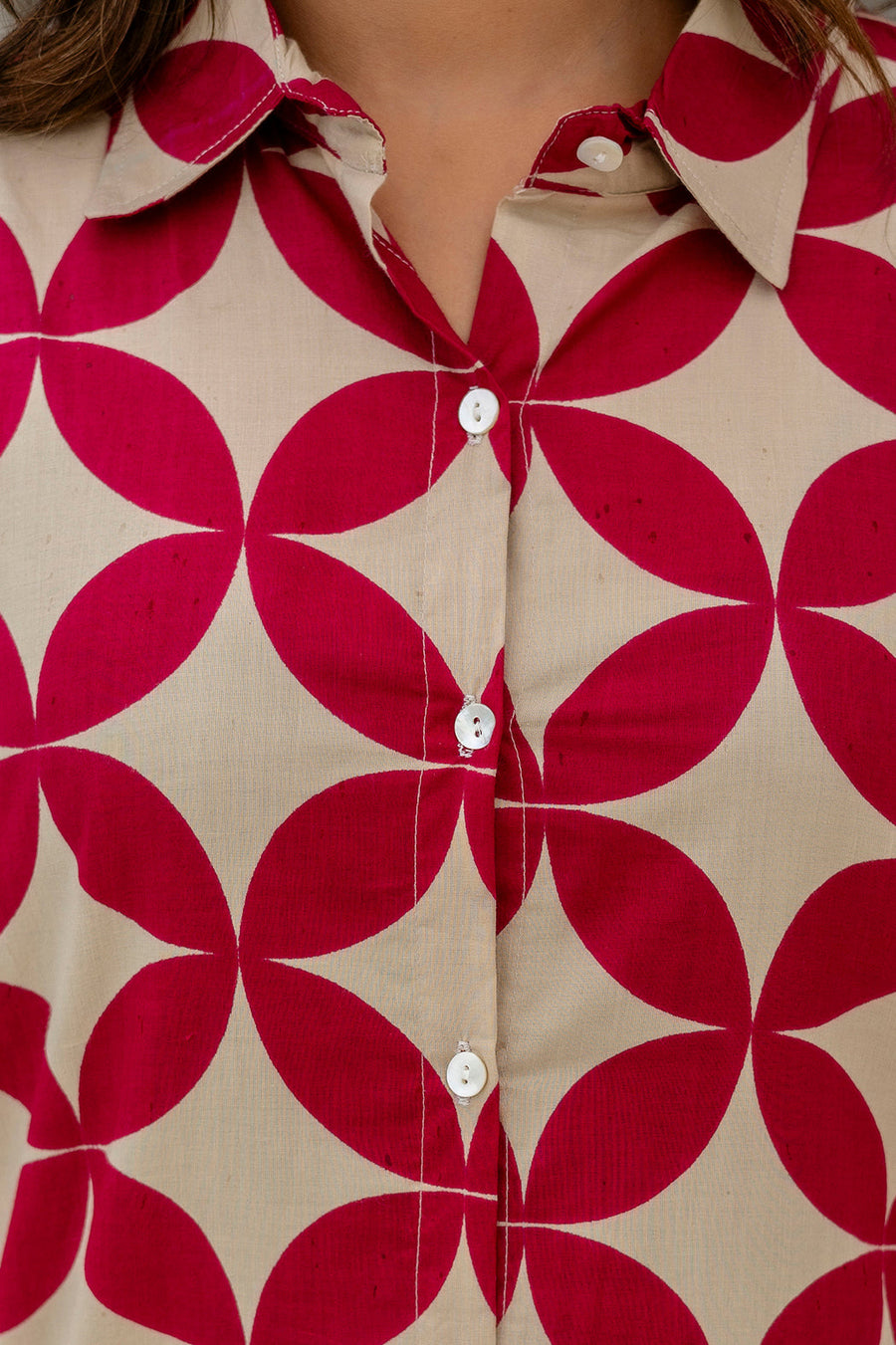 Crimson Bloom Maroon Cotton Co-ord Set — image 8