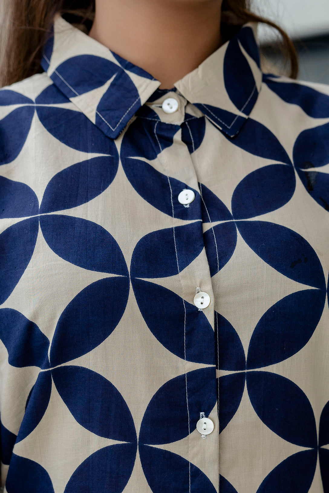 OceanThread Printed Blue Cotton Co-ord Set Me & My
